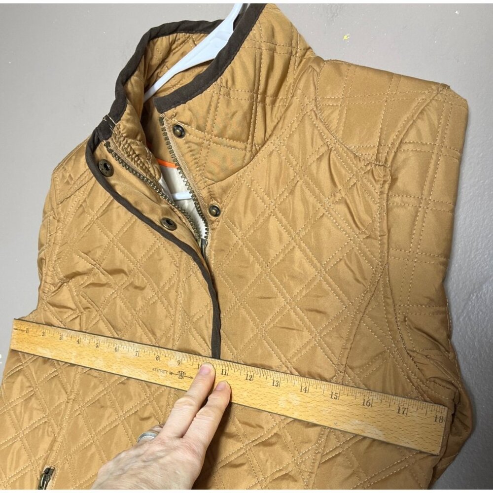 GH Bass & Co Quilted Jacket Beige Camel Lightweight Feminine Fit Preppy Womens S - Picture 5 of 13